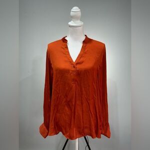 SALE! Rust Naked Zebra Blouse Size L EUC